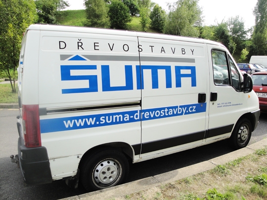 Dřevostavby Šuma - polep vozu